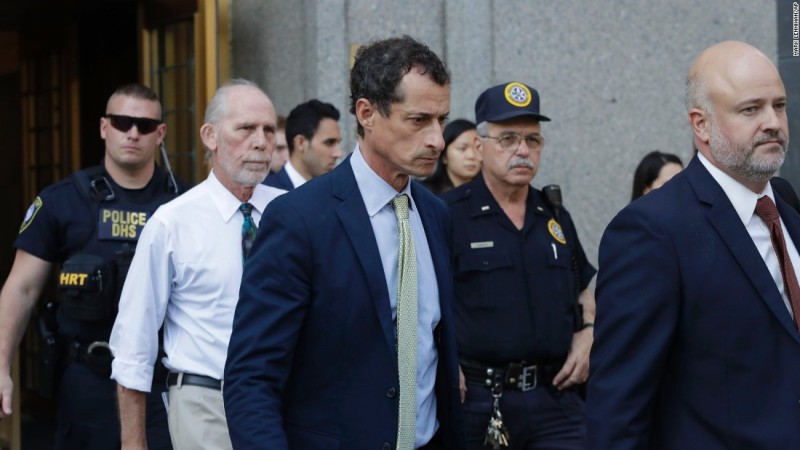 Anthony Weiner's arrest in 2017 in connection with a sexting case involving a teenage girl